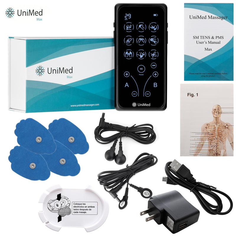 Unimed Max Touch Screen 36 Massage Modes Tens Ems Muscle Stimulator LifeTime Warranty