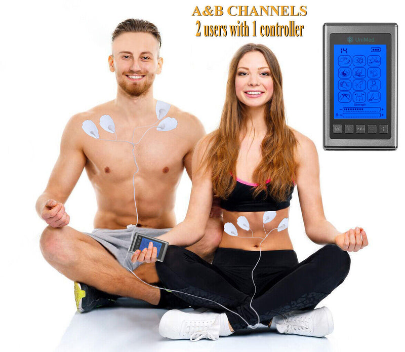 Unimed Pro X - High End, The Most Advanced TENS Unit Muscle Stimulator Rechargeable Pain Reliever Device + Protective Travel Case