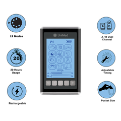 Unimed Pro X - High End, The Most Advanced TENS Unit Muscle Stimulator Rechargeable Pain Reliever Device